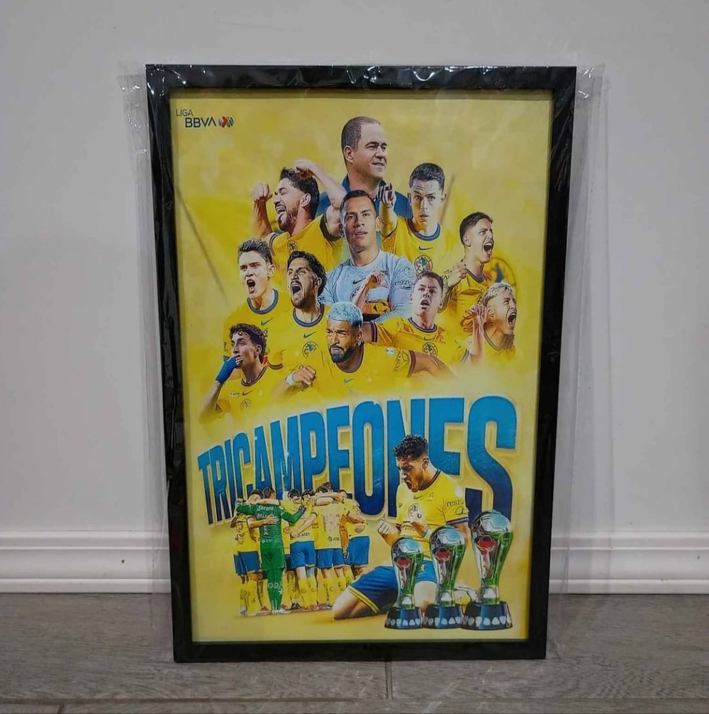 Club America Tricampeon Framed Poster new 12x18